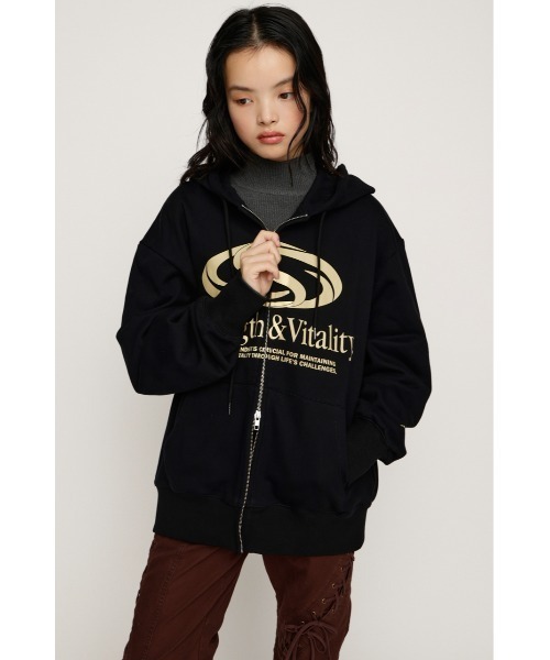 PRINT OVER HOODIE プリント オーバー フーディ パーカー 秋服