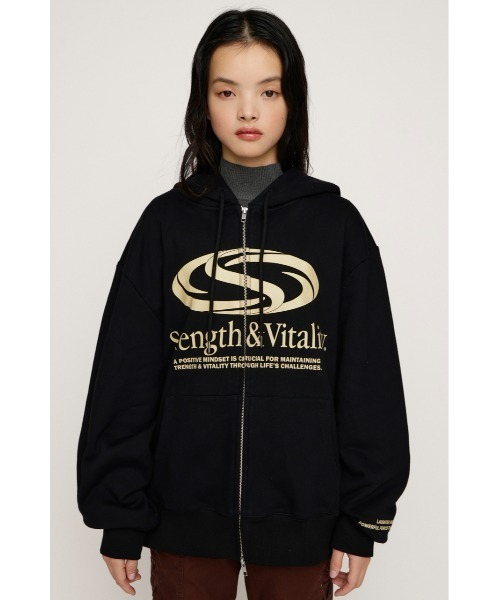 SLY PRINT OVER HOODIE プリントオーバーフーディ パーカー PRINT OVER HOODIE プリント オーバー フーディ パーカー 秋服