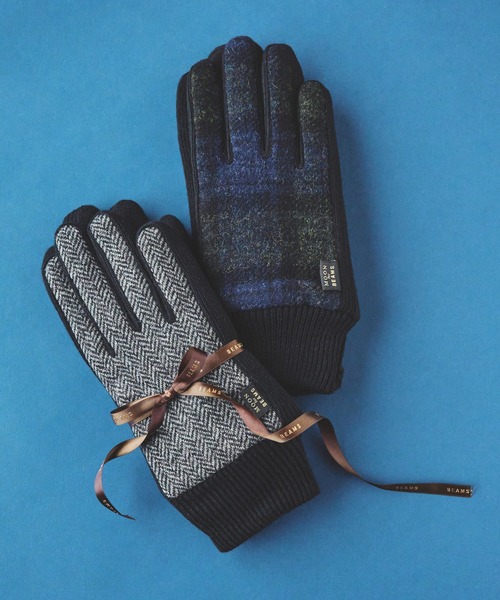 BEAMS(ビームス)の「MOON ウール グローブ(手袋・メンズ・ブラウン/その他/ブルー/グレー・ONE SIZE)」の2枚目の写真