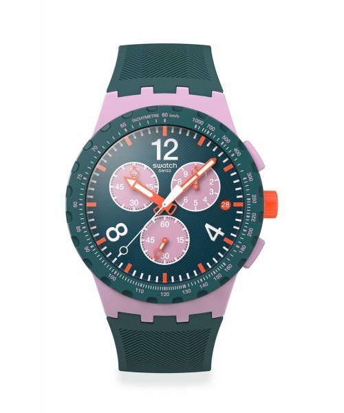 SWATCH(スウォッチ)の「OLIVE RUSH(アナログ腕時計・メンズ・グリーン/グリーン×ピンク/オレンジ・FREE)」の2枚目の写真