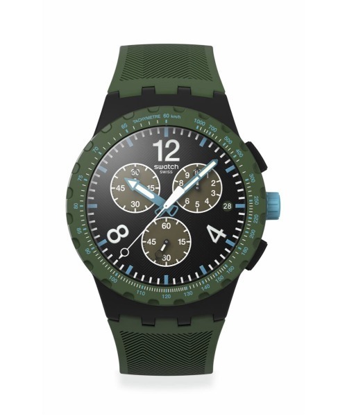 SWATCH(スウォッチ)の「OLIVE RUSH(アナログ腕時計・メンズ・グリーン/グリーン×ピンク/オレンジ・FREE)」の1枚目の写真