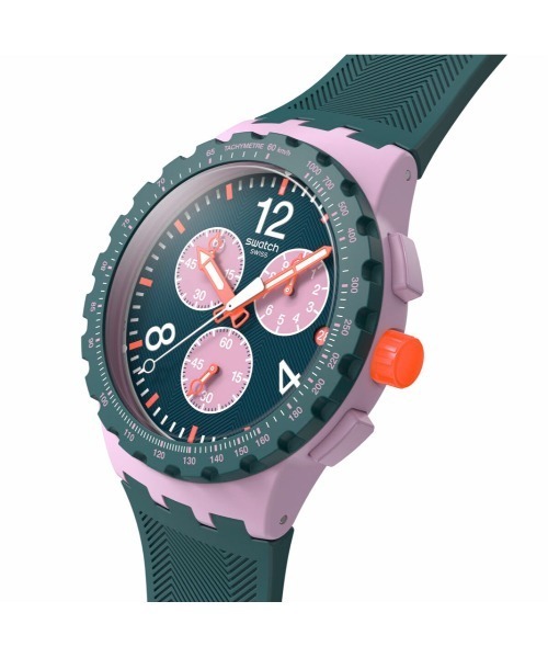 SWATCH(スウォッチ)の「OLIVE RUSH(アナログ腕時計・メンズ・グリーン/グリーン×ピンク/オレンジ・FREE)」の6枚目の写真