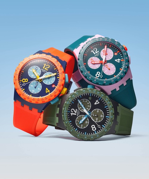 SWATCH(スウォッチ)の「OLIVE RUSH(アナログ腕時計・メンズ・グリーン/グリーン×ピンク/オレンジ・FREE)」の10枚目の写真