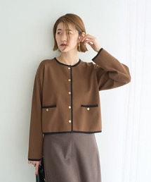YECCA VECCA | 金釦トリミングジャケットライクカーディガン(カーディガン/ボレロ)