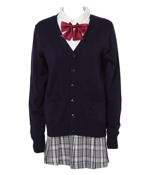 WEGO（ウィゴー）の「WEGO/ベーシックニットカーディガン（カーディガン/ボレロ・レディース・杢グレー/ブラック/ネイビー/ダークグレー/ライトピンク/ベージュ/オフホワイト/ワイン/ブラウン・LARGE/X-LARGE/MEDIUM）」の16枚目の写真