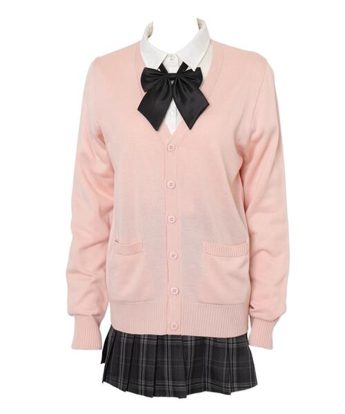 WEGO（ウィゴー）の「WEGO/ベーシックニットカーディガン（カーディガン/ボレロ・レディース・杢グレー/ブラック/ネイビー/ダークグレー/ライトピンク/ベージュ/オフホワイト/ワイン/ブラウン・LARGE/X-LARGE/MEDIUM）」の17枚目の写真