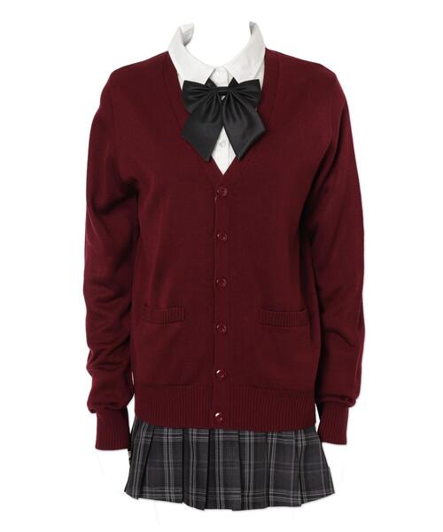 WEGO（ウィゴー）の「WEGO/ベーシックニットカーディガン（カーディガン/ボレロ・レディース・杢グレー/ブラック/ネイビー/ダークグレー/ライトピンク/ベージュ/オフホワイト/ワイン/ブラウン・LARGE/X-LARGE/MEDIUM）」の18枚目の写真