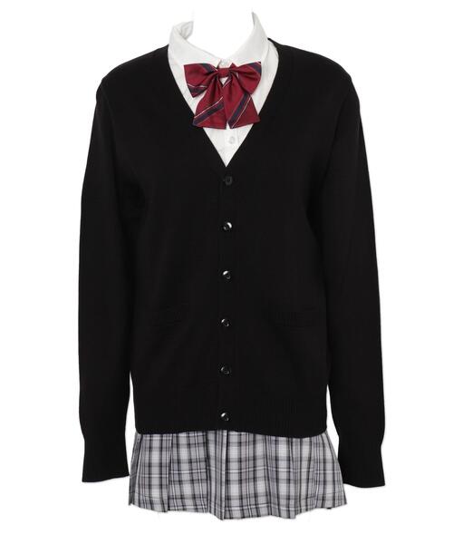 WEGO（ウィゴー）の「WEGO/ベーシックニットカーディガン（カーディガン/ボレロ・レディース・杢グレー/ブラック/ネイビー/ダークグレー/ライトピンク/ベージュ/オフホワイト/ワイン/ブラウン・LARGE/X-LARGE/MEDIUM）」の11枚目の写真