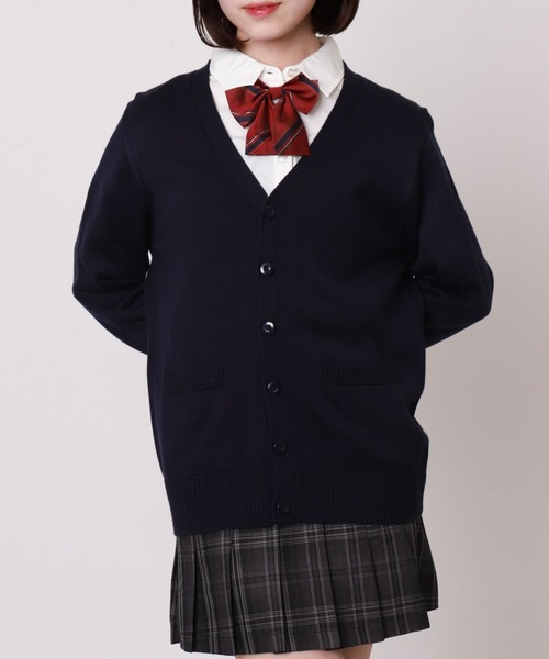 WEGO（ウィゴー）の「WEGO/ベーシックニットカーディガン（カーディガン/ボレロ・レディース・杢グレー/ブラック/ネイビー/ダークグレー/ライトピンク/ベージュ/オフホワイト/ワイン/ブラウン・LARGE/X-LARGE/MEDIUM）」の7枚目の写真