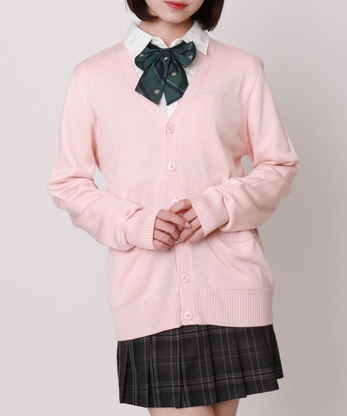 WEGO（ウィゴー）の「WEGO/ベーシックニットカーディガン（カーディガン/ボレロ・レディース・杢グレー/ブラック/ネイビー/ダークグレー/ライトピンク/ベージュ/オフホワイト/ワイン/ブラウン・LARGE/X-LARGE/MEDIUM）」の8枚目の写真