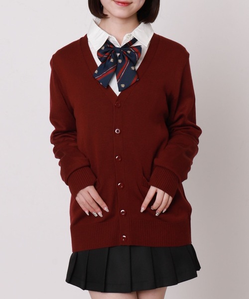 WEGO（ウィゴー）の「WEGO/ベーシックニットカーディガン（カーディガン/ボレロ・レディース・杢グレー/ブラック/ネイビー/ダークグレー/ライトピンク/ベージュ/オフホワイト/ワイン/ブラウン・LARGE/X-LARGE/MEDIUM）」の9枚目の写真