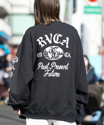 RVCA | RVCA メンズ VA WORLD WIDE CR トレーナー 【2025年秋冬モデル】/ルーカ袖・バックプリントスウェットトレーナー( SET UP/セットアップ対応)(スウェット)