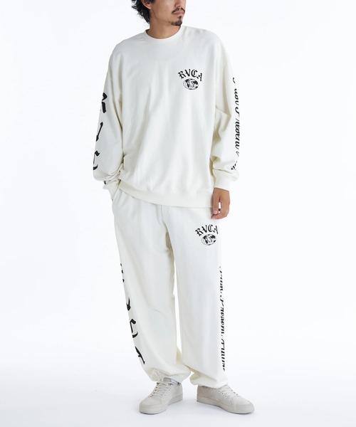 RVCA（ルーカ）の「RVCA メンズ VA WORLD WIDE CR トレーナー 【2025年秋冬モデル】/ルーカ袖・バックプリントスウェットトレーナー( SET UP/セットアップ対応)（スウェット・メンズ・オフホワイト/ブラック/ベージュ/ブラック系その他・SMALL/MEDIUM/LARGE/X-LARGE）」の6枚目の写真