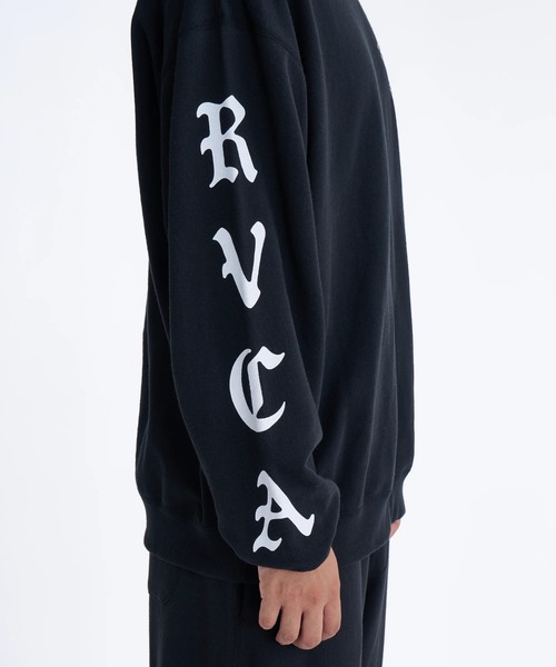 RVCA（ルーカ）の「RVCA メンズ VA WORLD WIDE CR トレーナー 【2025年秋冬モデル】/ルーカ袖・バックプリントスウェットトレーナー( SET UP/セットアップ対応)（スウェット・メンズ・オフホワイト/ブラック/ベージュ/ブラック系その他・SMALL/MEDIUM/LARGE/X-LARGE）」の11枚目の写真