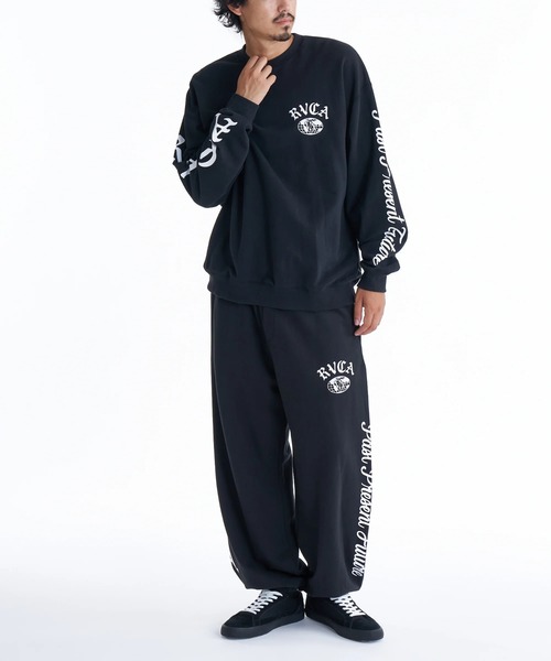 RVCA（ルーカ）の「RVCA メンズ VA WORLD WIDE CR トレーナー 【2025年秋冬モデル】/ルーカ袖・バックプリントスウェットトレーナー( SET UP/セットアップ対応)（スウェット・メンズ・オフホワイト/ブラック/ベージュ/ブラック系その他・SMALL/MEDIUM/LARGE/X-LARGE）」の14枚目の写真