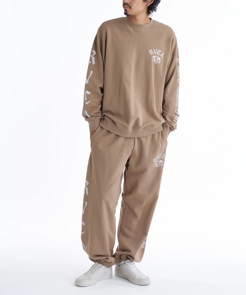RVCA（ルーカ）の「RVCA メンズ VA WORLD WIDE CR トレーナー 【2025年秋冬モデル】/ルーカ袖・バックプリントスウェットトレーナー( SET UP/セットアップ対応)（スウェット・メンズ・オフホワイト/ブラック/ベージュ/ブラック系その他・SMALL/MEDIUM/LARGE/X-LARGE）」の21枚目の写真
