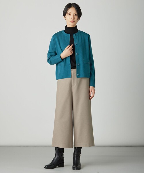 J.PRESS Ladies(J.プレス レディス)の「WORETED WOOL BLEND カーディガン(カーディガン/ボレロ・レディース・ネイビー系/ワイン系/ライトグレー系/パイングリーン系・SMALL)」の14枚目の写真