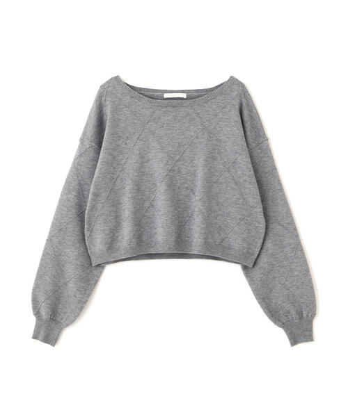 PROPORTION BODY DRESSING(プロポーションボディドレッシング)の「<ハンドウォッシャブル>ダイヤ柄短丈ニット / 1215270919(ニット/セーター・レディース・グレー系その他/ベージュ/ブラウン系その他/ブルー・FREE)」の5枚目の写真