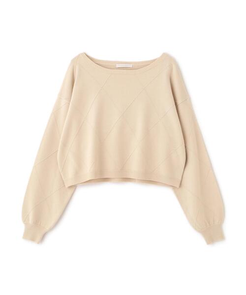 PROPORTION BODY DRESSING(プロポーションボディドレッシング)の「<ハンドウォッシャブル>ダイヤ柄短丈ニット / 1215270919(ニット/セーター・レディース・グレー系その他/ベージュ/ブラウン系その他/ブルー・FREE)」の12枚目の写真