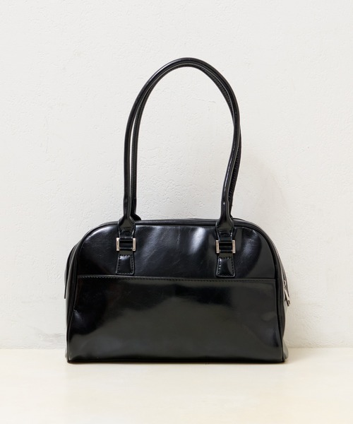 Kastane(カスタネ)の「【500mlペットボトル収納可】スリックボストンバッグ(ボストンバッグ・レディース・ダークブラウン/バーガンディー/ブラック・FREE)」の1枚目の写真