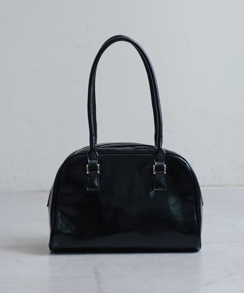 Kastane(カスタネ)の「【500mlペットボトル収納可】スリックボストンバッグ(ボストンバッグ・レディース・ダークブラウン/バーガンディー/ブラック・FREE)」の4枚目の写真