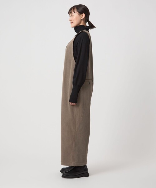 green label relaxing（グリーンレーベルリラクシング）の「オルマイ コール ジャージー オールインワン マシンウォッシャブル ストレッチ（つなぎ/オールインワン・レディース・ブラック/モカ/ベージュ・38/36）」の14枚目の写真