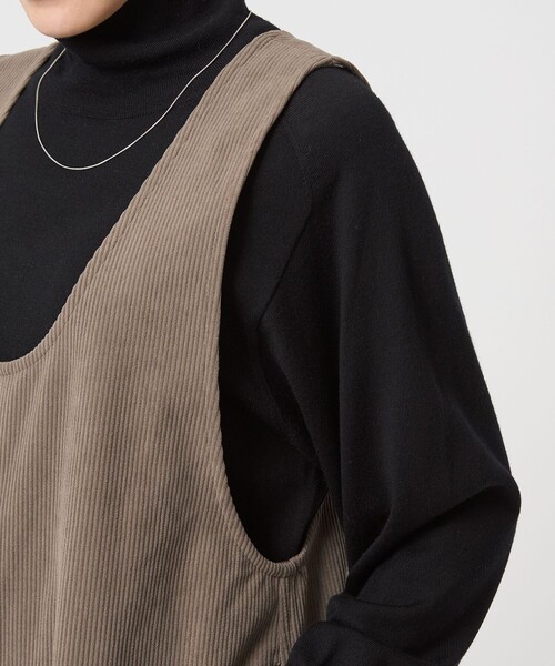 green label relaxing（グリーンレーベルリラクシング）の「オルマイ コール ジャージー オールインワン マシンウォッシャブル ストレッチ（つなぎ/オールインワン・レディース・ブラック/モカ/ベージュ・38/36）」の17枚目の写真