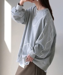 パフスリーブ刺繍ロンT