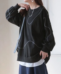 パフスリーブ刺繍ロンT