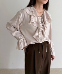 fredy emue | ボリュームフリル前開きブラウス(シャツ/ブラウス)