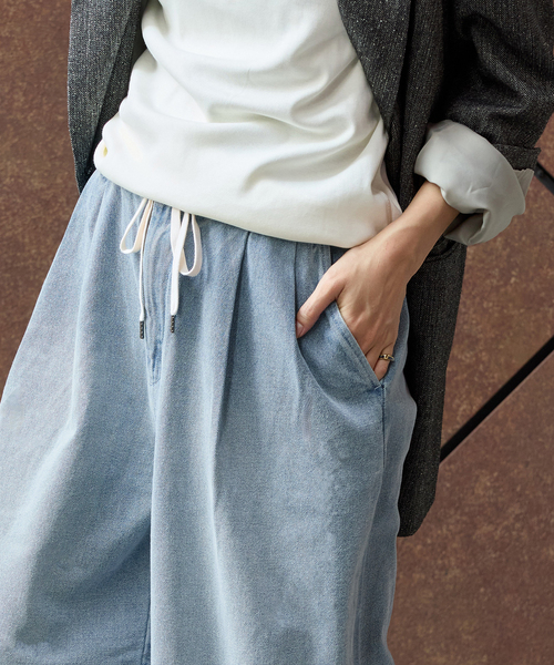 セール】2タックデニムイージーパンツ（デニムパンツ）｜JOURNAL