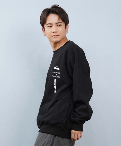 ☆☆新品未開封☆金属バット☆スウェット☆トレーナー☆パーカー☆Lサイズ☆黒☆☆ セール】QUIKSILVER/クイックシルバー トレーナー/スウェット バック