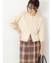 Te chichi TERRASSE | 衿付き7分袖カーディガン(カーディガン/ボレロ)