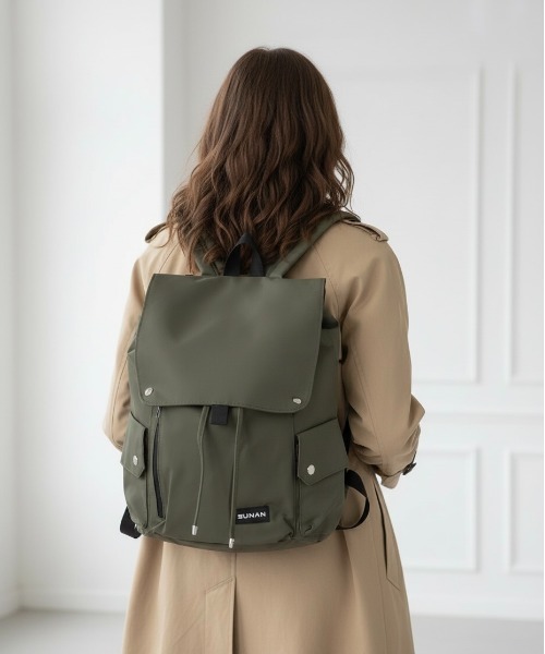 Burner(バーナー)の「【OKUOKU 0909】シンプルフラップリュック oku-bag-15-28【RBTS】(バックパック/リュック・メンズ・ブラック/カーキ・FREE)」の2枚目の写真