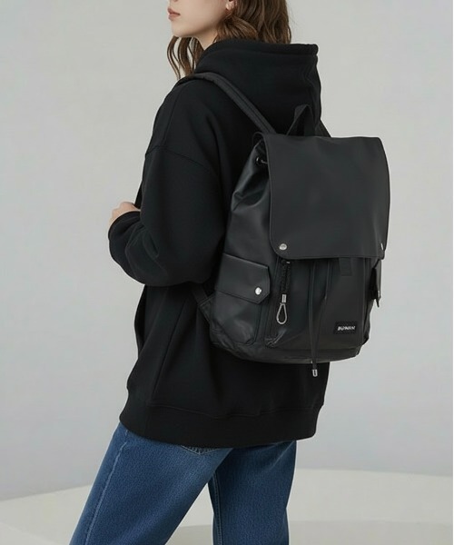 Burner(バーナー)の「【OKUOKU 0909】シンプルフラップリュック oku-bag-15-28【RBTS】(バックパック/リュック・メンズ・ブラック/カーキ・FREE)」の1枚目の写真