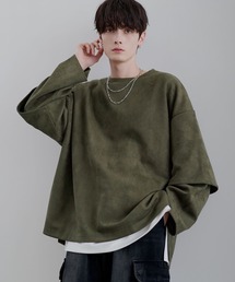 LILL（リル）の「ルーズシルエットワイドスリーブフェイクレイヤードロングスリーブプルオーバー（Tシャツ/カットソー・レディース）」