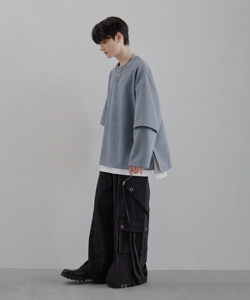 LILL（リル）の「ルーズシルエットワイドスリーブフェイクレイヤード 