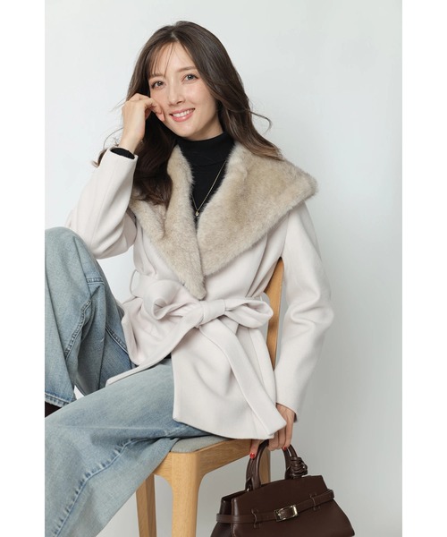 セール】ショールカラーコート（ダウンジャケット/コート）｜Apuweiser