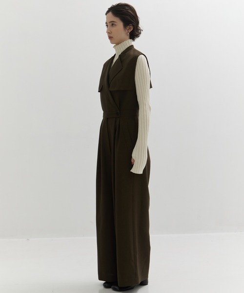 STUDIOUS(ステュディオス)の「【STUDIOUS/ステュディオス】トレンチデザインオールインワン(つなぎ/オールインワン・レディース・ブラック/カーキ・1/2)」の9枚目の写真