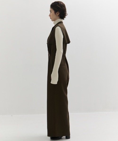 STUDIOUS(ステュディオス)の「【STUDIOUS/ステュディオス】トレンチデザインオールインワン(つなぎ/オールインワン・レディース・ブラック/カーキ・1/2)」の10枚目の写真