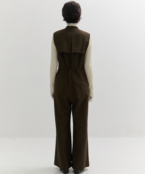 STUDIOUS(ステュディオス)の「【STUDIOUS/ステュディオス】トレンチデザインオールインワン(つなぎ/オールインワン・レディース・ブラック/カーキ・1/2)」の11枚目の写真