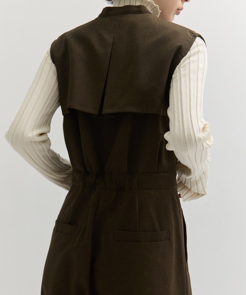 STUDIOUS(ステュディオス)の「【STUDIOUS/ステュディオス】トレンチデザインオールインワン(つなぎ/オールインワン・レディース・ブラック/カーキ・1/2)」の17枚目の写真