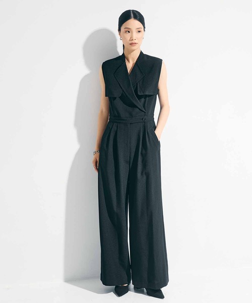 STUDIOUS(ステュディオス)の「【STUDIOUS/ステュディオス】トレンチデザインオールインワン(つなぎ/オールインワン・レディース・ブラック/カーキ・1/2)」の21枚目の写真