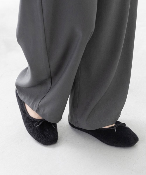 welleg（ウェレッグ）の「ハラコ調 スクエアトゥ バレエシューズ（バレエシューズ・レディース・ブラウン/レオパード/ブラック・21.5cm/22.0cm/22.5cm/23.0cm/23.5cm/24.0cm/24.5cm/25.0cm/25.5cm/26.0cm）」の17枚目の写真