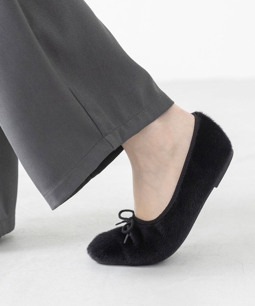 welleg（ウェレッグ）の「ハラコ調 スクエアトゥ バレエシューズ（バレエシューズ・レディース・ブラウン/レオパード/ブラック・21.5cm/22.0cm/22.5cm/23.0cm/23.5cm/24.0cm/24.5cm/25.0cm/25.5cm/26.0cm）」の15枚目の写真