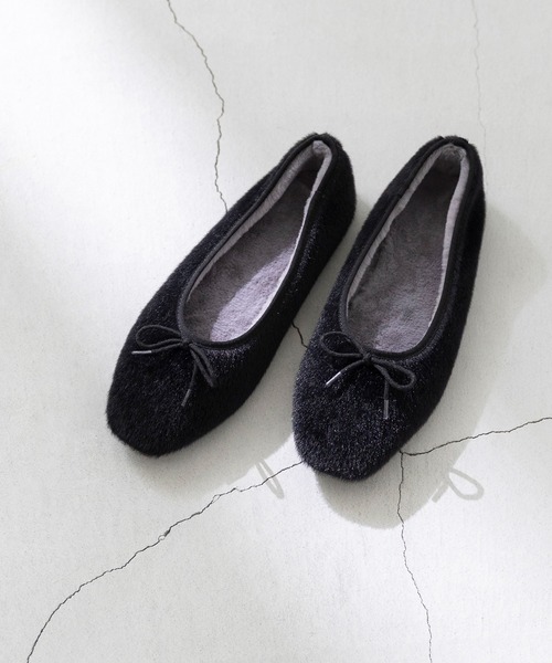 welleg（ウェレッグ）の「ハラコ調 スクエアトゥ バレエシューズ（バレエシューズ・レディース・ブラウン/レオパード/ブラック・21.5cm/22.0cm/22.5cm/23.0cm/23.5cm/24.0cm/24.5cm/25.0cm/25.5cm/26.0cm）」の18枚目の写真