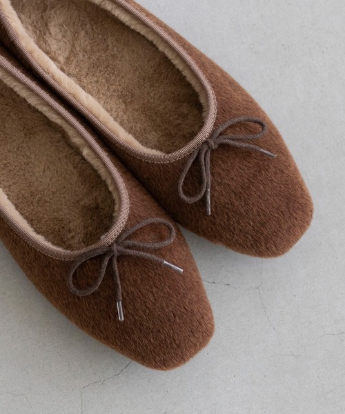 welleg（ウェレッグ）の「ハラコ調 スクエアトゥ バレエシューズ（バレエシューズ・レディース・ブラウン/レオパード/ブラック・21.5cm/22.0cm/22.5cm/23.0cm/23.5cm/24.0cm/24.5cm/25.0cm/25.5cm/26.0cm）」の14枚目の写真