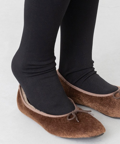 welleg（ウェレッグ）の「ハラコ調 スクエアトゥ バレエシューズ（バレエシューズ・レディース・ブラウン/レオパード/ブラック・21.5cm/22.0cm/22.5cm/23.0cm/23.5cm/24.0cm/24.5cm/25.0cm/25.5cm/26.0cm）」の8枚目の写真