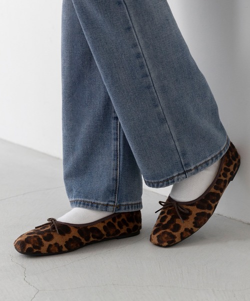 welleg（ウェレッグ）の「ハラコ調 スクエアトゥ バレエシューズ（バレエシューズ・レディース・ブラウン/レオパード/ブラック・21.5cm/22.0cm/22.5cm/23.0cm/23.5cm/24.0cm/24.5cm/25.0cm/25.5cm/26.0cm）」の16枚目の写真