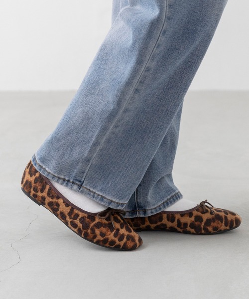 welleg（ウェレッグ）の「ハラコ調 スクエアトゥ バレエシューズ（バレエシューズ・レディース・ブラウン/レオパード/ブラック・21.5cm/22.0cm/22.5cm/23.0cm/23.5cm/24.0cm/24.5cm/25.0cm/25.5cm/26.0cm）」の11枚目の写真